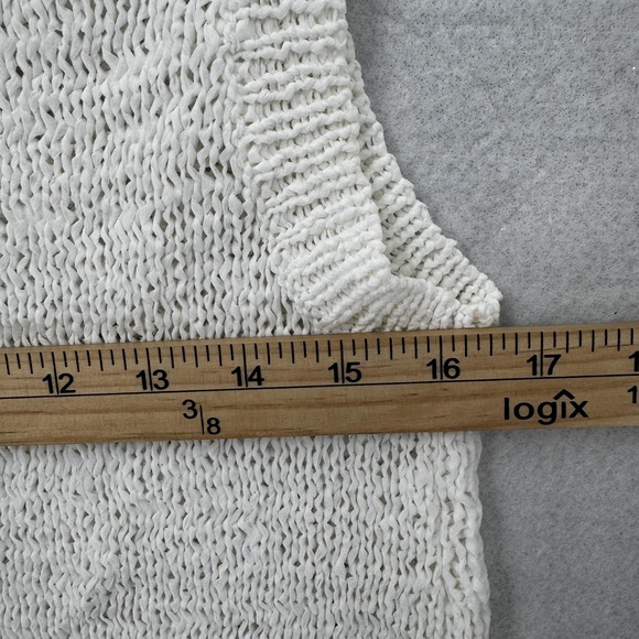 Theory Sweater Vest Womens Medium White Sleeveless Knit Pullover Crewneck - Picture 5 of 7